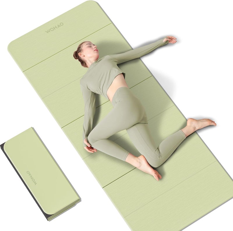 wohao 7-Fold Yoga Mat 70"x24" - 1/2 Inch Thick Folding Exercise Mat, Compact Non-Slip TPE Mat for Travel, Storage, Yoga & Home Gym, Lightweight & Portable - Image 1